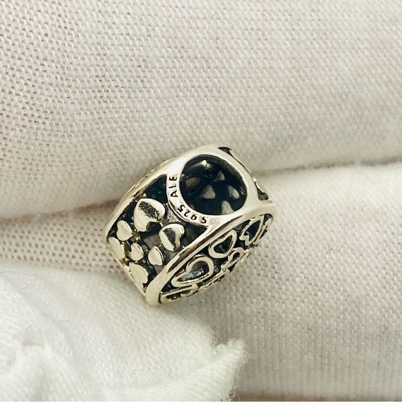 EUC Pandora 791980 Sterling Silver Loving Sentiments Heart Openwork Charm - Picture 9 of 10